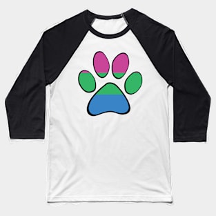 Polysexual Pride Paw Baseball T-Shirt